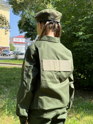Услуга по пошиву Костюм КАДЕТ Ф/П (Зеленый однотонный (бомбер с липуч+брюки прямые) фото 2